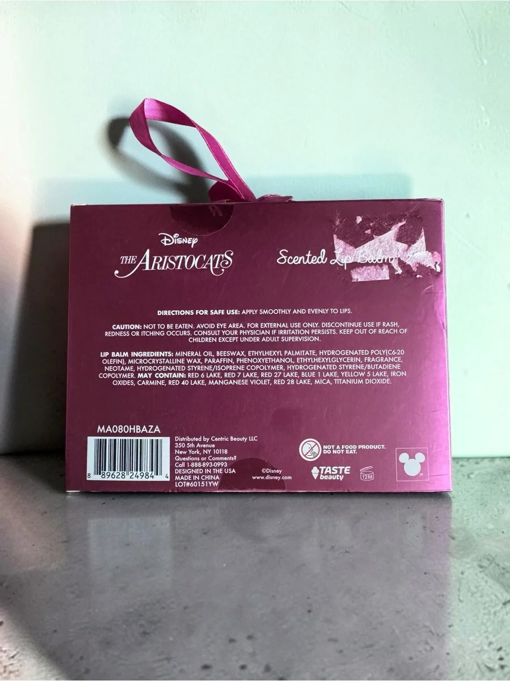 Disney The Aristocats Scented Lip Balm Set - NEW